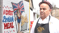 London chip shop owner vows to keep Union Jack mural