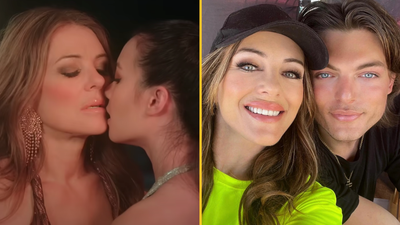 Elizabeth Hurley says she felt ‘liberated’ filming sex scenes directed by her son