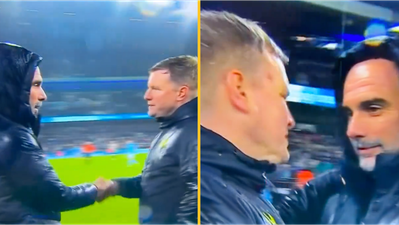 Fans claim they know what Pep Guardiola said to Eddie Howe after FA Cup win