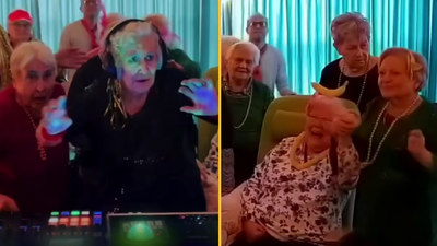 Old people throw boiler party rave in retirement home