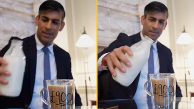 Rishi Sunak slammed for pouring himself ‘£900 coffee’ in attempt at TikTok trend