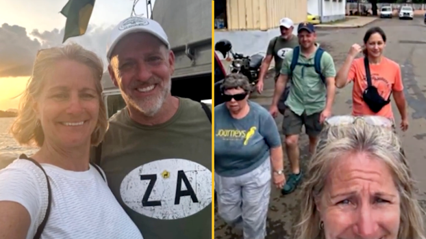 couple stranded by cruise