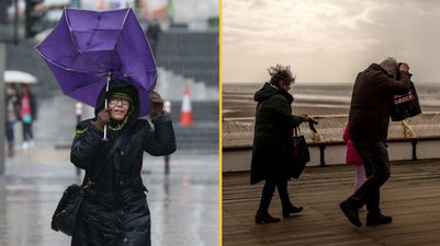 Temperatures plummet across UK as Brits battle ferocious winds