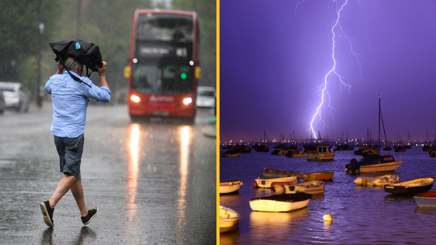 Lightning and thunder storm