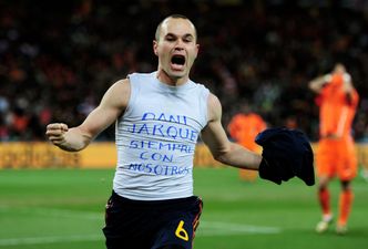 The real meaning behind Andres Iniesta’s famous undershirt after world cup winning goal