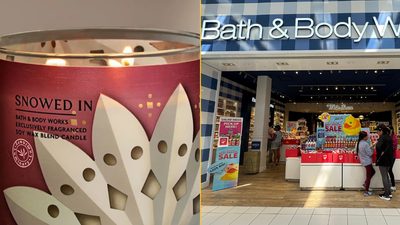 Bath & Body Works pull candle that looks like KKK meeting