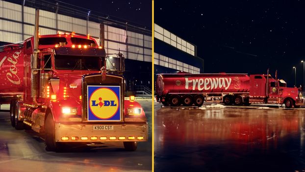 lidl christmas cola truck