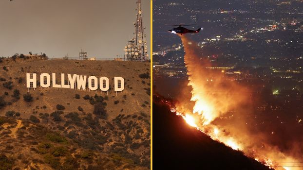 Iconic Hollywood sign under threat as wildfires leave Sunset Boulevard 'in ruins'