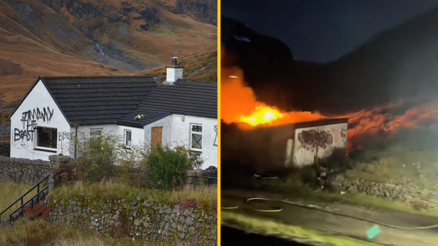 Jimmy Savile's house in Scottish Highlands engulfed in flames